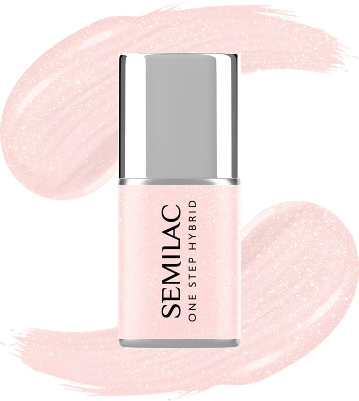 SEMILAC Lakier Hybrydowy Nr S257 Naked Glitter Rose 5 Ml