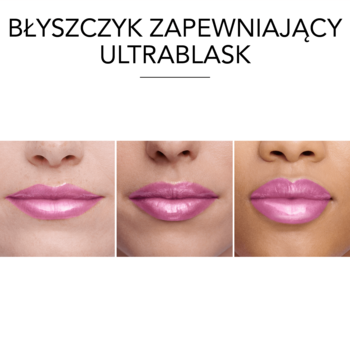 Różowy błyszczyk Bourjois Fabuleux Gloss nr 12 na ustach trzech kobiet, ukazujący ultrablask i nawilżenie.