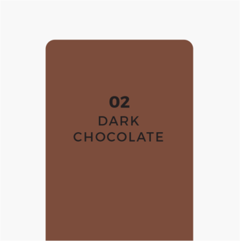 Bronzer w sztyfcie AA Wings of Color Design It, 02 Dark Chocolate. Pionowy, ciemnobrązowy stick z numerem i nazwą.