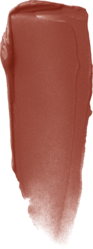 Kremowy swatch NYX Fat Oil Slick Click Link In My Bio, odcień terakoty, błyszczące wykończenie.