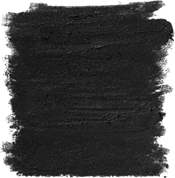 Swatcz czarnej kredki NYX Vivid Rich Always Onyx, prostokątny, o matowej, kremowej teksturze.