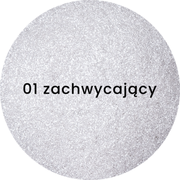 Zbliżenie na topper do oczu Stars from the stars WEDEL 01 zachwycający, biało-srebrny, z efektem mokrego oka.
