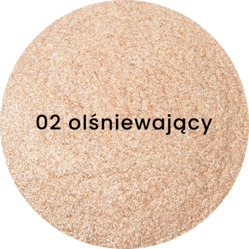 Okrągły cień-topper do oczu Stars from the stars WEDEL 02 olśniewający, ciepły złocisty, z delikatnym błyskiem.