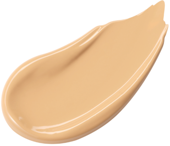 Zbliżenie na kremowy swatch Missha Perfect Cover BB cream, odcień 25, o beżowej, gładkiej teksturze na czarnym tle.
