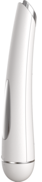 Biały masażer pod oczy Garret Beauty Glow Eye, terapia światłem i wibracje soniczne, widok z boku.