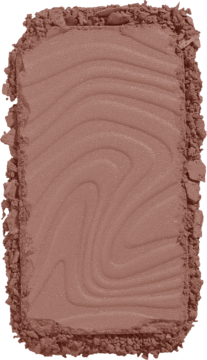 Zbliżenie na prawie prostokątny bronzer NYX Buttermelt w odcieniu brudnego różu z subtelnymi falami.