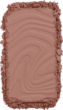 NYX Buttermelt bronzer Deserve Butta, prasowany puder o ciepłym brązowym odcieniu z falistym wzorem, widok z góry.