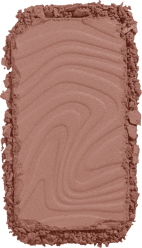 NYX Buttermelt bronzer Deserve Butta, prasowany puder o ciepłym brązowym odcieniu z falistym wzorem, widok z góry.