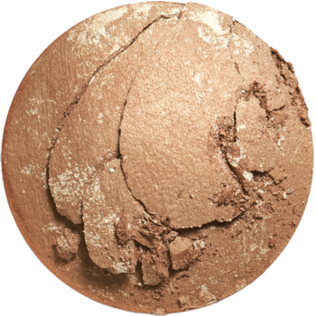 Wypiekany bronzer do twarzy Revolution Reloaded, brązowy, okrągły, z perłowym wykończeniem i pęknięciami.