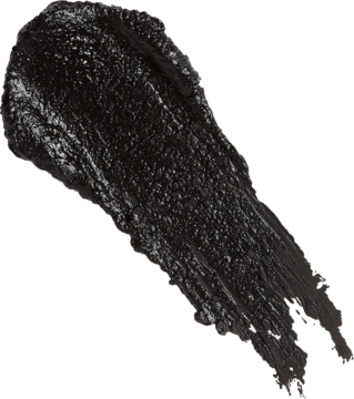 Czarne, grube pociągnięcie żelowego eyelinera Revolution Gel Eyeliner Pot. Widoczna mokra, napigmentowana tekstura produktu.