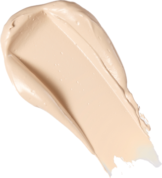 Beżowy, matowy swatch korektora Revolution Conceal&Define C2.5, ukazujący kremową teksturę.