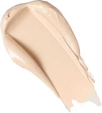 Beżowy, matowy swatch korektora Revolution Conceal&Define C2.5, ukazujący kremową teksturę.