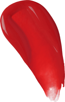 Błyszcząca, soczysta smuga czerwonej pomadki Revolution Pout Tint Sizzlin Red, idealna na usta.