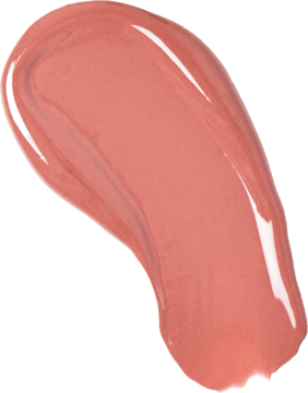 Smuga brzoskwiniowo-różowej pomadki Revolution Pout Tint Nude Dreams o błyszczącym, nawilżającym wykończeniu.
