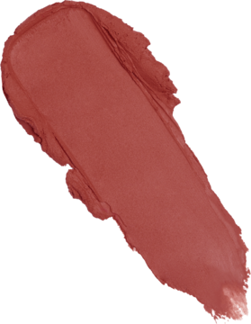 Gruby swatch satynowej pomadki Revolution Lip Allure Wifey Dusky Pink, ukazujący kremową teksturę.
