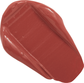 Zbliżenie na gruby swatch szminki Revolution IRL Whipped Lip Crème w odcieniu Frappuccino Nude, matowe wykończenie.