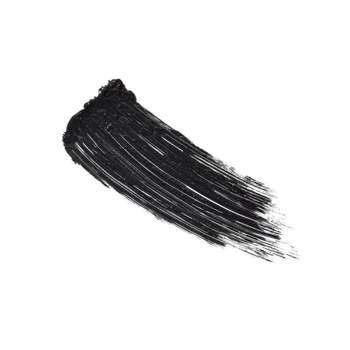 Gęsta, czarna smuga tuszu IsaDora Lash Styler Curl na białym tle, pokazująca kremową, podkręcającą formułę.