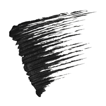 Czarny swatch tuszu IsaDora Hypo-Allergenic Mascara Volume na białym tle, prezentujący jego konsystencję.