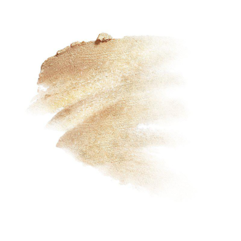 Rozświetlacz IsaDora Bronze Shimmer, próbka kremowej tekstury w odcieniu brązu z połyskiem na białym tle.