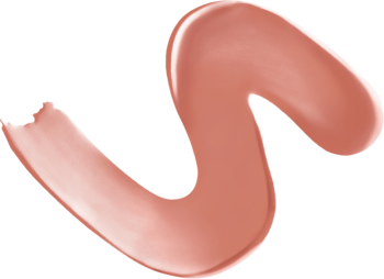 Kremowy swatch różu Max Factor Miracle Pure, o falistym kształcie, w jasnym odcieniu brzoskwiniowego różu.