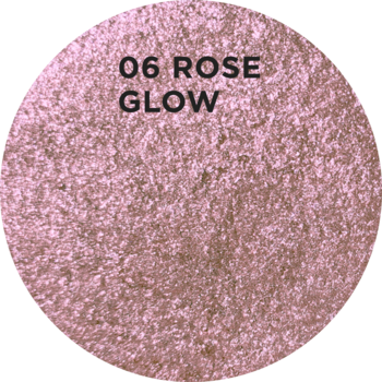 Okrągły, błyszczący cień do powiek Wonder Match 06 Rose Glow o kremowo-pudrowej teksturze, widok z góry.