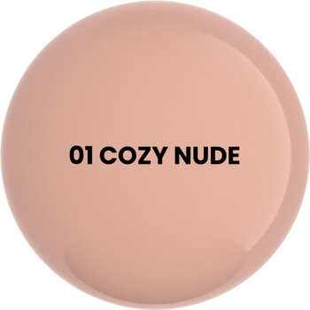 Okrągły wzornik koloru 01 Cozy Nude odżywczego olejku do ust Stars from The Stars Blanket.