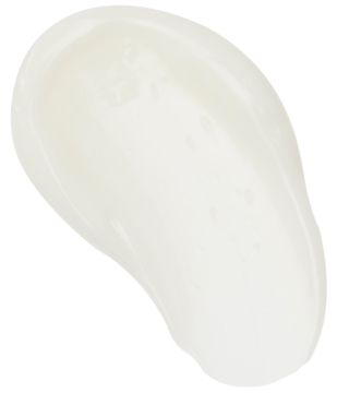 Biała, kremowa smuga Revolution Collagen Boosting Overnight Mask, zbliżenie na bogatą nawilżającą konsystencję.