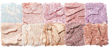 10 błyszczących, pastelowych cieni o kruszonej teksturze, paleta Better Than Palette nr 00.