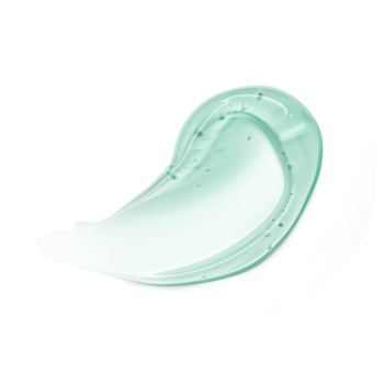 Żelowa baza pod makijaż Jelly Grip Hydrating Primer, jasnozielona smuga przezroczystego żelu na białym tle.