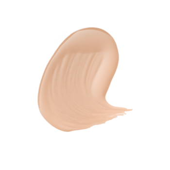 Beżowa smuga podkładu Catrice HD Liquid Coverage w odcieniu Ivory Beige na białym tle. Gładka, matowa konsystencja.
