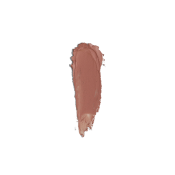 Zbliżenie na kremowy swatch matowego cienia w kredce IsaDora Apricot Blush, brzoskwiniowo-różowy ślad.