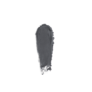 Smuga matowego cienia w kredce IsaDora w kolorze Smoky Grey na białym tle, widok z góry.