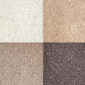 Paleta IsaDora 09 Pearls Allure: zbliżenie na cztery błyszczące cienie, od kremowego beżu do ciemnego brązu.