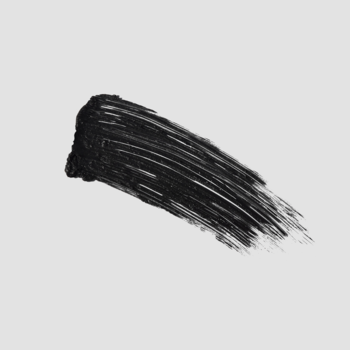 IsaDora Big Bold Super Volume Mascara: Gęsta, czarna smuga tuszu na jasnym tle, prezentująca intensywność koloru.