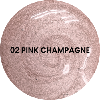 Płynny rozświetlacz Stars from The Stars Moon Touch 02 Pink Champagne, lśniący swirl na różowym tle.