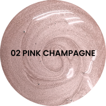 Płynny rozświetlacz Stars from The Stars Moon Touch 02 Pink Champagne, lśniący swirl na różowym tle.