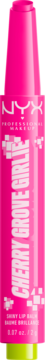 NYX Minecraft Fat Oil Stick Click Cherry Grove Girlie, różowy błyszczyk w sztyfcie, widok z przodu.