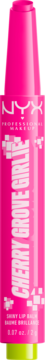NYX Minecraft Fat Oil Stick Click Cherry Grove Girlie, różowy błyszczyk w sztyfcie, widok z przodu.