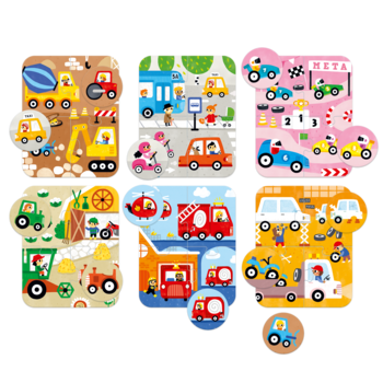 CZUCZU ,puzzle, Pojazdy małe i duże, 2+,promocyjne