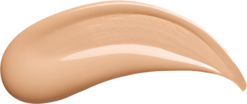 Zbliżenie na falę podkładu TIRTIR Mask Fit Red Cushion 23N Sand, jasnobeżowy, o półmatowym wykończeniu.