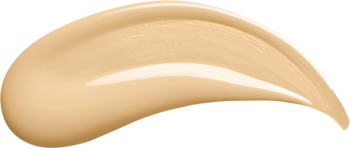 Kremowy swatch kryjącego podkładu TIRTIR Mask Fit Red Cushion 24W Soft Beige, z półmatowym wykończeniem.