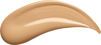 Beżowy swatch podkładu TIRTIR Mask Fit Red Cushion 27N Camel. Kremowa konsystencja, półmatowe wykończenie.