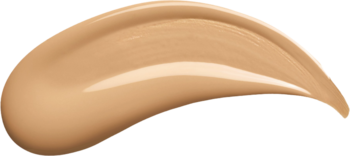 Beżowy swatch podkładu TIRTIR Mask Fit Red Cushion 27N Camel. Kremowa konsystencja, półmatowe wykończenie.