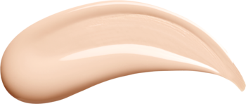 Zbliżenie na kremowy swatch podkładu TIRTIR Mask Fit Red Cushion 17C Porcelain, jasny beż, półmatowe wykończenie.