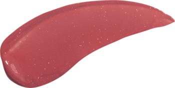 Błyszczący swatch nawilżającego tintu do ust TIRTIR Waterism Glow Tint w różowo-czerwonym odcieniu.