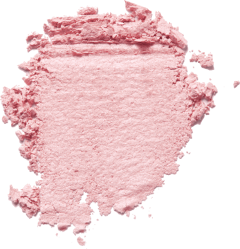 Zbliżenie na sypki, wegański rozświetlacz Laka DreamBeam w kolorze Pink Beam, o świetlistym, różowym wykończeniu.