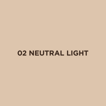 Próbka koloru podkładu kryjącego Dubai Chocolate w odcieniu 02 Neutral Light, jasny neutralny beż.