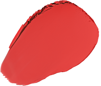 Bourjois Macaron Melt Lip & Cheek Flush Peach Tatin: pomarańczowo-czerwony swatch musu na ustach i policzkach.