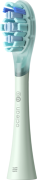 Oclean Ultra Gum Care, miętowa końcówka z miękkimi włóknami do wrażliwych dziąseł, widok przód.
