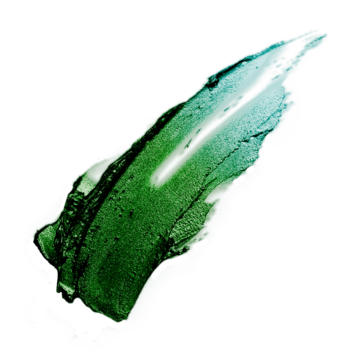 Automatyczna kredka do oczu Chromatic Shock 108 Glimmer Glow: zbliżenie na szmaragdowy, metaliczny smug.